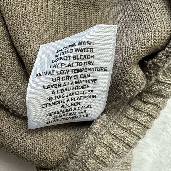 Sympli Womens M Mock Neck Ribbed Pullover Sweater Natural Beige Comfy Minimalist - Picture 5 of 7